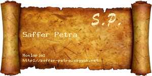 Saffer Petra névjegykártya